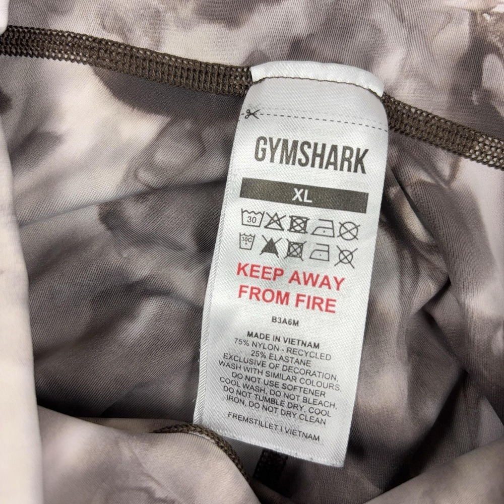 Gymshark Ori Leggings Womens XL Gray Cream Marble Print High Rise 7/8 Yoga - Picture 6 of 8